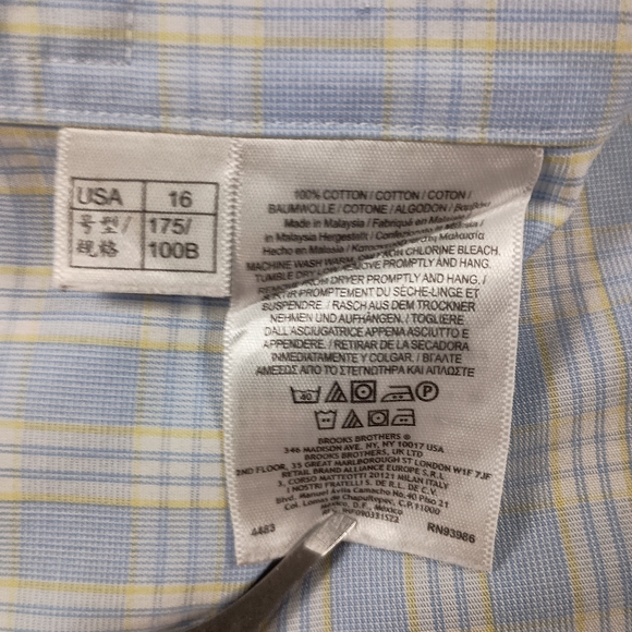 Brooks Brothers Men's Dress Shirt 16-33 Button Up Shirt - Picture 11 of 11
